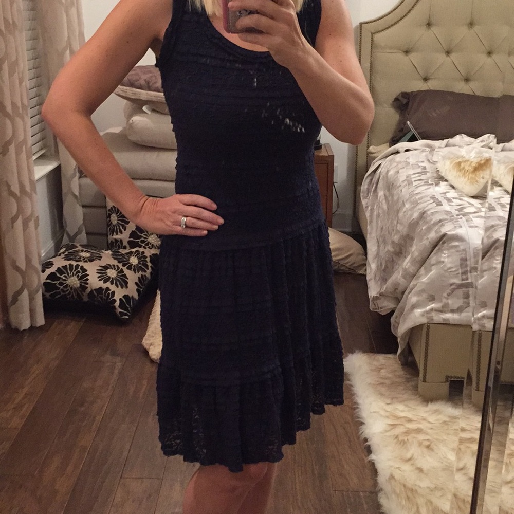 Max Studio sleeveless navy dress XS
